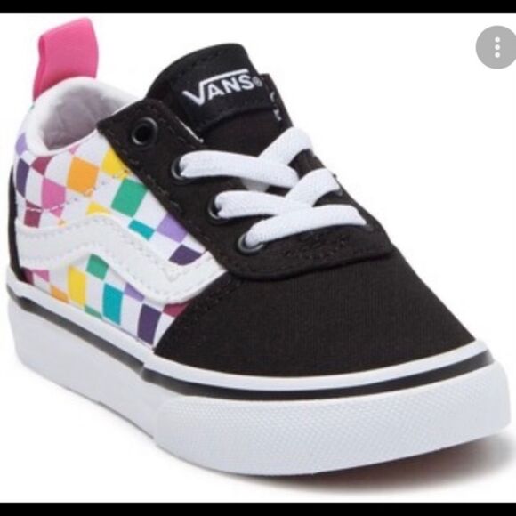 Vans Rainbow Checkerboard Old Skool Slip On Sneaker - Picture 1 of 9